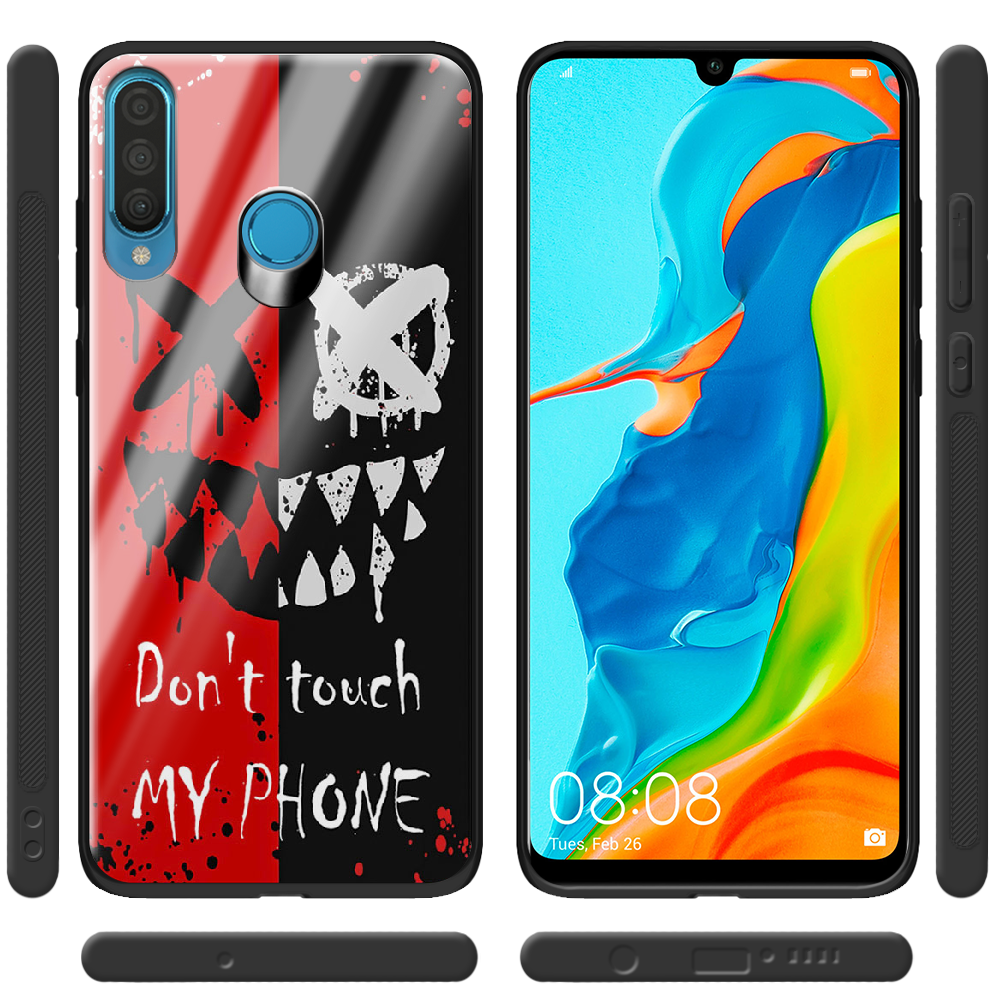 Чохол Boxface Huawei P30 Lite Bad Smile Чорний силікон зі склом (36871-up2468-37728) - фото 2