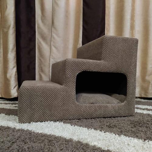 Ступеньки прикроватные для собачек с входом 55х42х42 см Коричневый (00200)