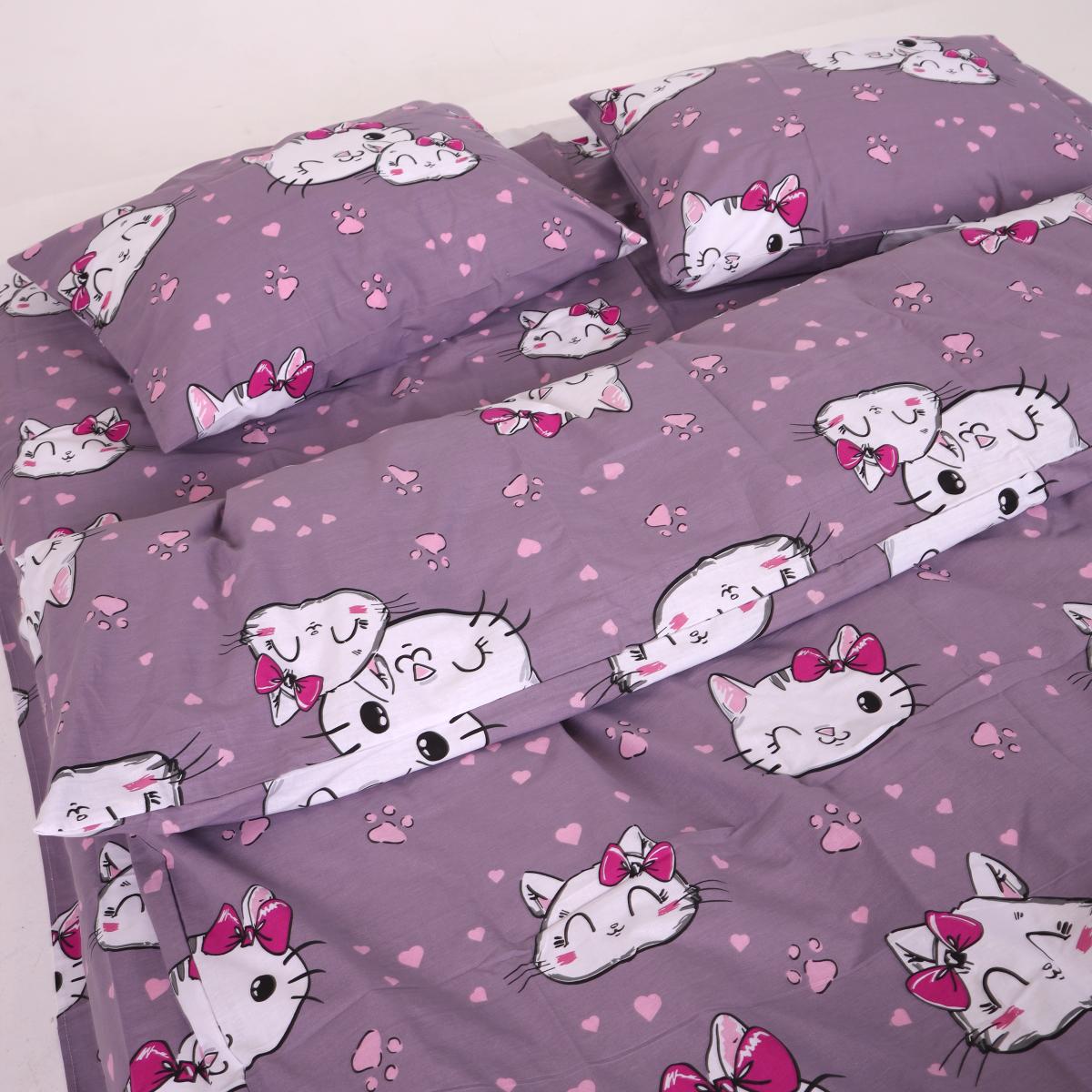 Комплект постільної білизни PaniPava Кицюня бязь 155х215 см (10100665) - фото 3