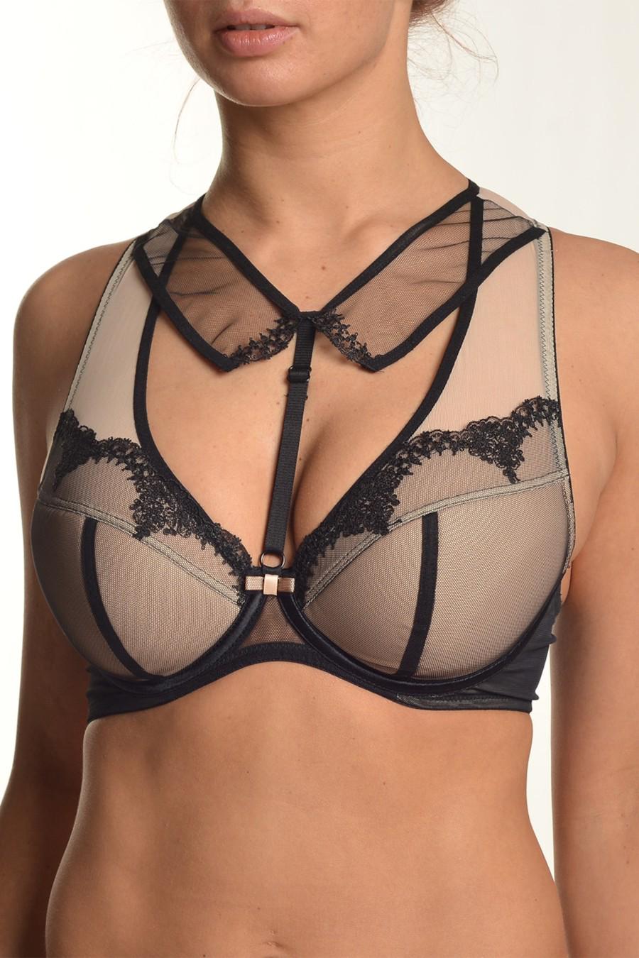 Бюстгальтер push-up ZeBra 85D Черный/Жареный миндаль (66947)