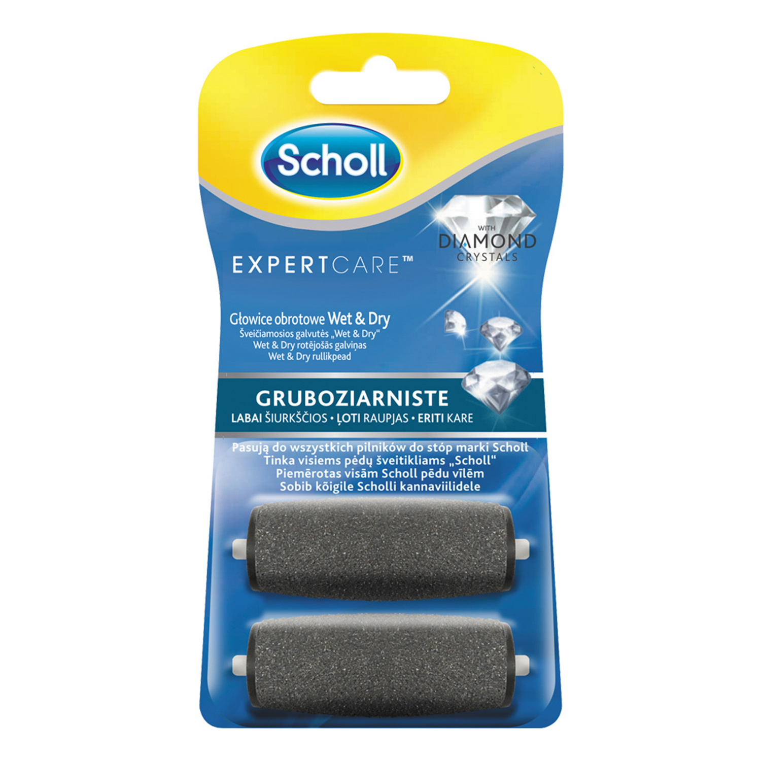 Сменные крупнозернистые ролики для электропилы Scholl Velvet Smooth с алмазными кристаллами 2 шт. (33972650)