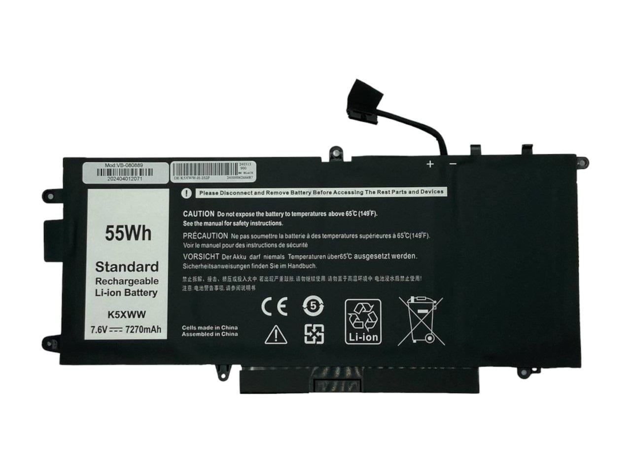 Аккумулятор для ноутбука Dell K5XWW Latitude 12 5289 7,6V 7270 mAh