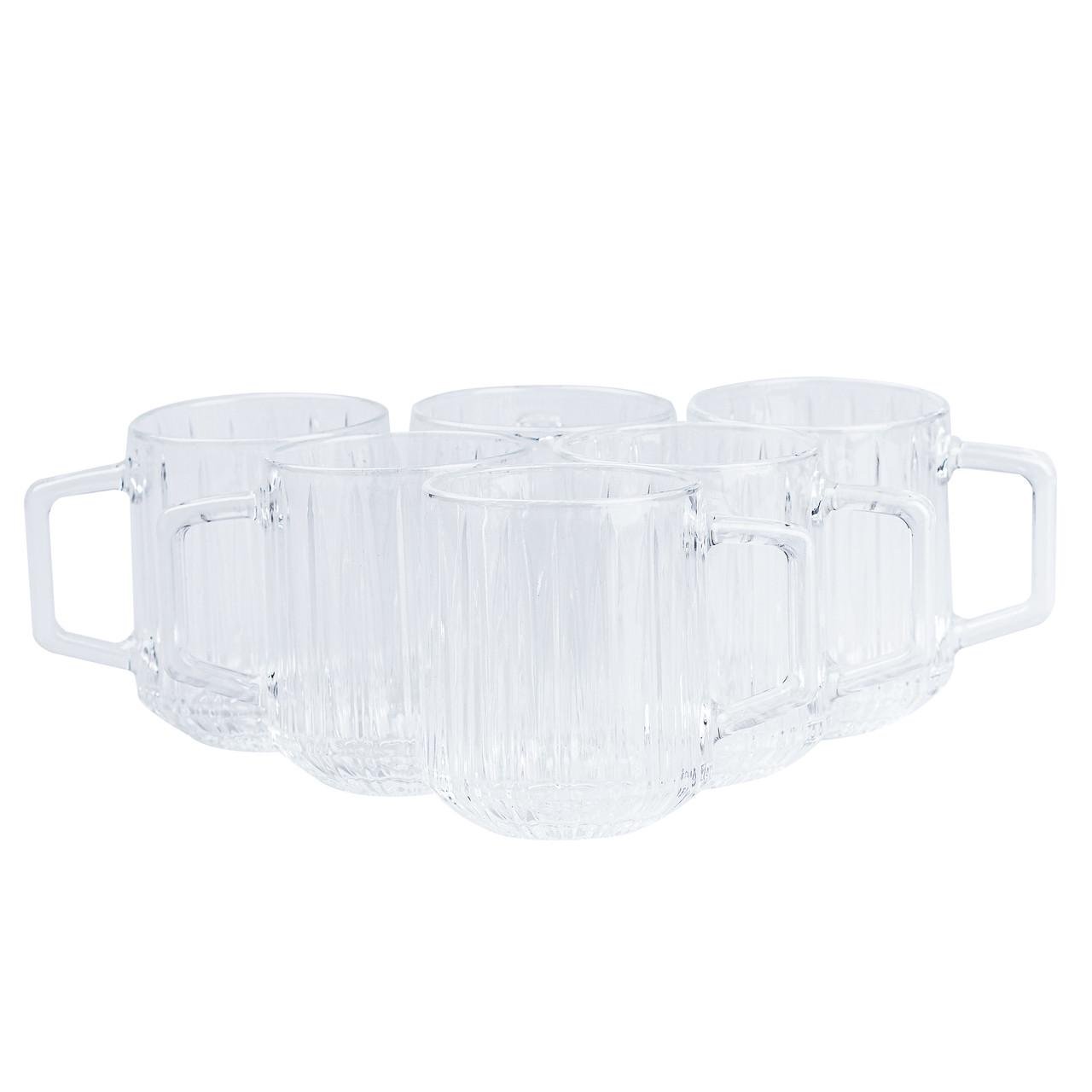 Набор стеклянных чашек Light House 6 шт. по 310 мл (LG-20188 прозорі)