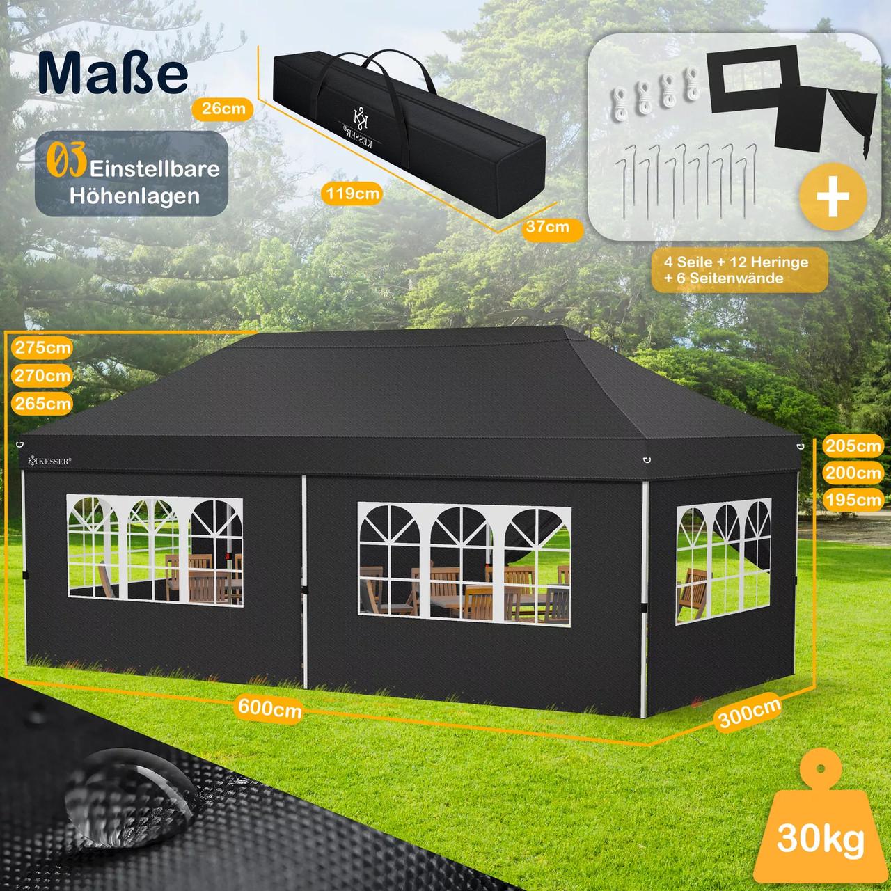 Павильон садовая KESSER 6x3 м UV50+ Черный - фото 9 Павильон садовая KESSER 6x3 м UV50+ Черный - фото 9