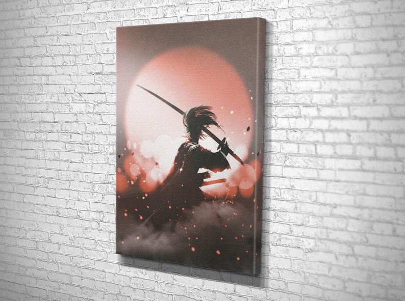 Картина для интерьера Самурай с катаной 51x34 см (754)