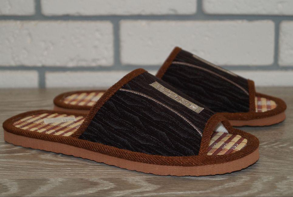 Тапочки комнатные мужские Deshman YK1-1 р. 40/41 26,5 см Коричневый (31535-4041)