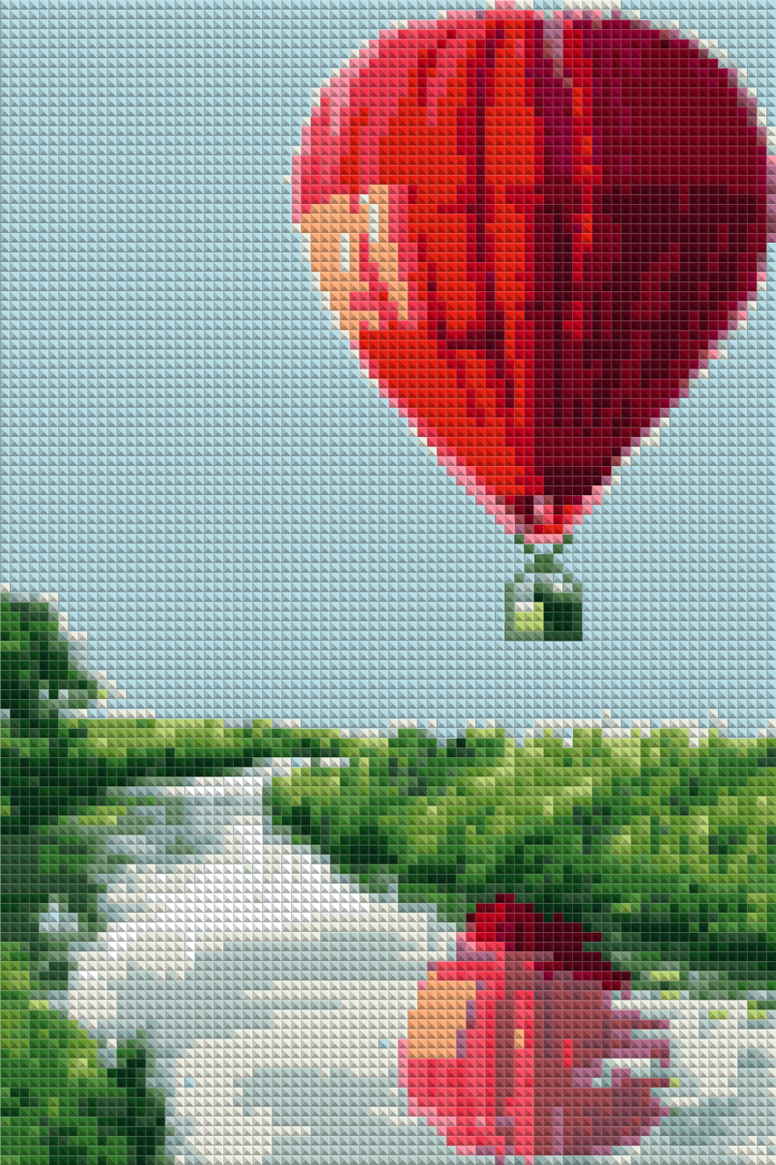 Алмазная мозаика Красный воздушный шар 20х30 см (28915448)