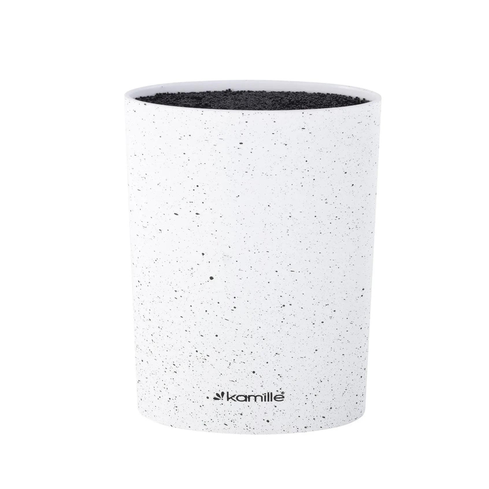 Підставка для ножів Kamille KM-7606-WT 22 см Білий (111301)