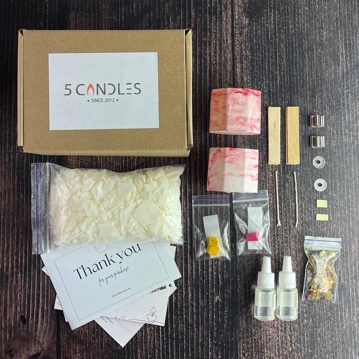 Набір для виготовлення свічок 5candles 5candles M Червоний мармур (1480) - фото 2 Набір для виготовлення свічок 5candles 5candles M Червоний мармур (1480) - фото 2