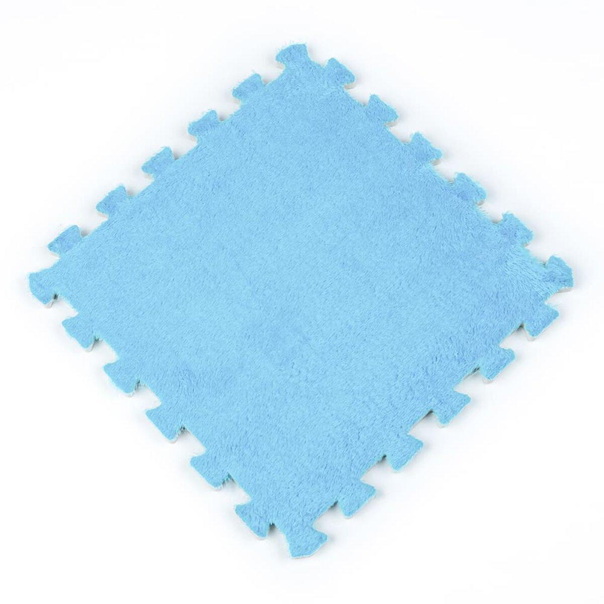 Підлога-пазл плюшевий 30х30х1 см Блакитний (D SW-00002090) - фото 1