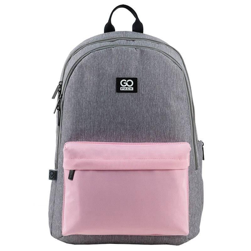 Міський рюкзак GoPack Education Teens 140L-1 15 л Сіро-рожевий (GO24-140L-1)