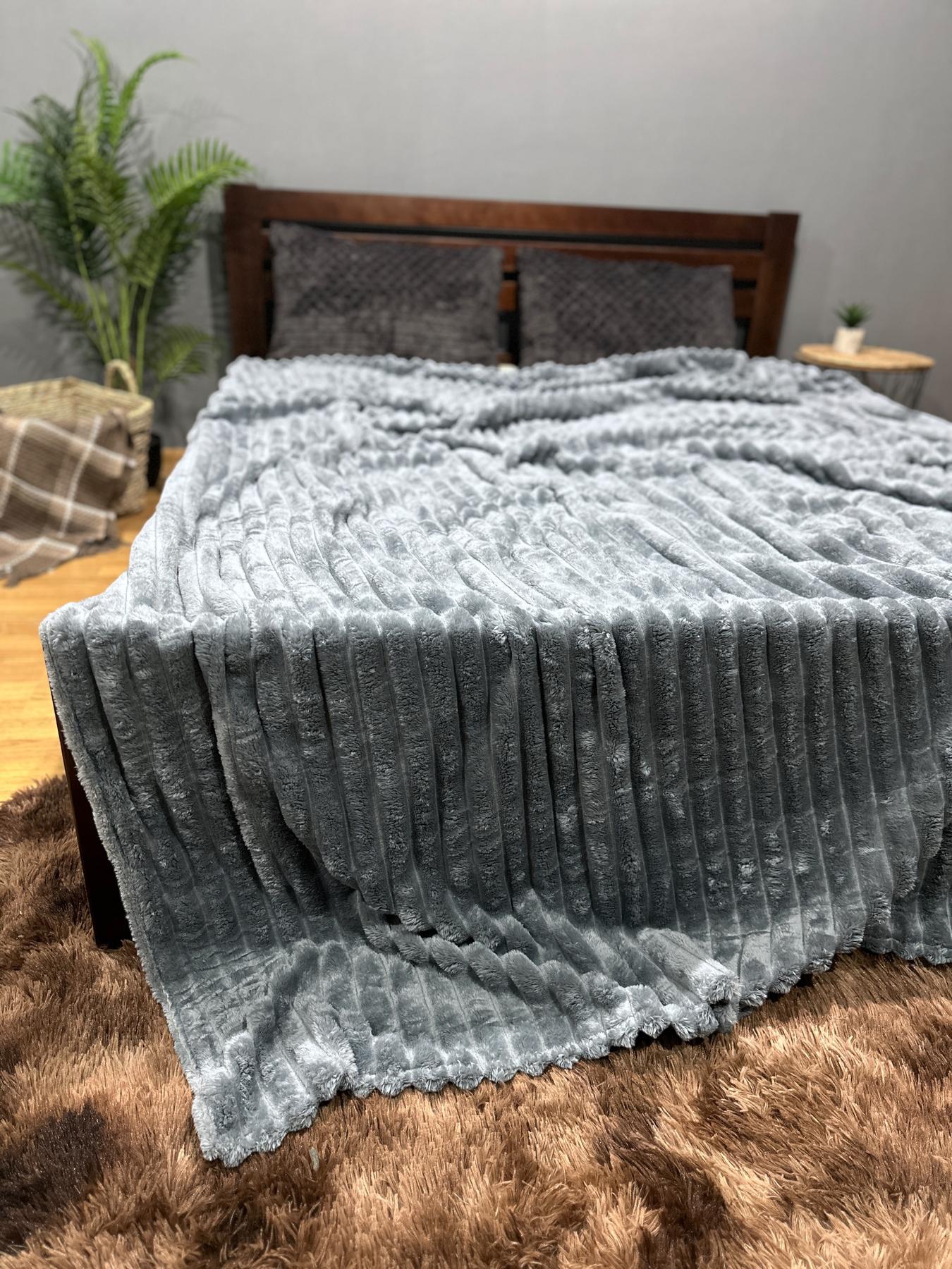 Покривало Королівський шарпей євро 200х220 см Сірий - фото 3 Покривало Королівський шарпей євро 200х220 см Сірий - фото 3