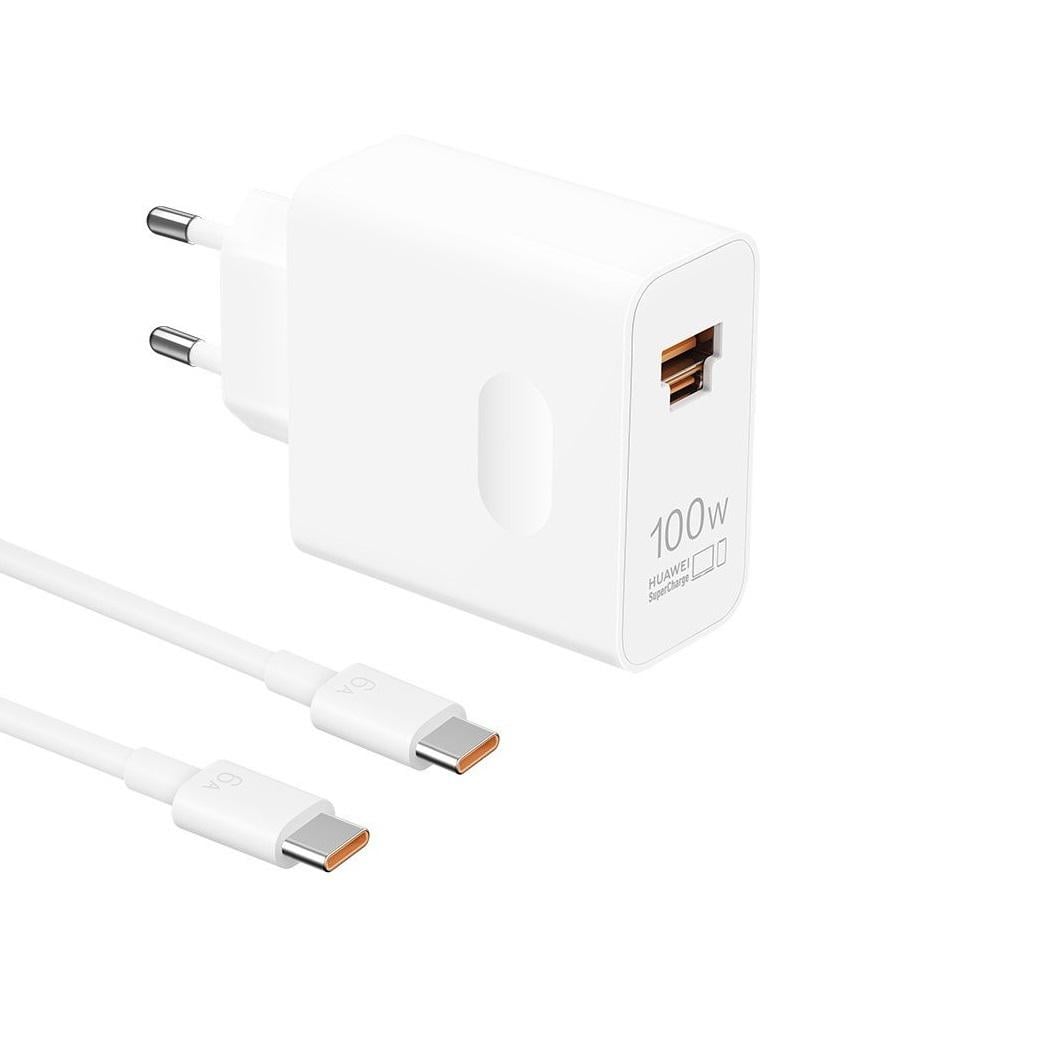 Сетевой зарядное устройство HONOR SuperCharge USB-A+Type-c 100W OEM EU с кабелем 1 м (35828740)
