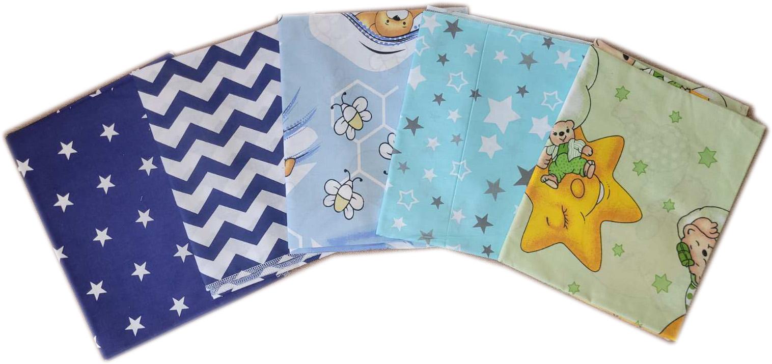 Набор пеленок для мальчика Baby Макси бязь 90х110 см 5 шт. (14983477)