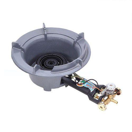 Плита газовая ATLAS LPGBurn ZY10L-04 чугунная с пьезоподжигом 2-контурная 30 кВт Серый (11368ATL)