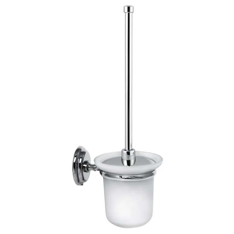 Ершик для унитаза Zerix LR1510 настенный с крышкой Хром (LL1412)