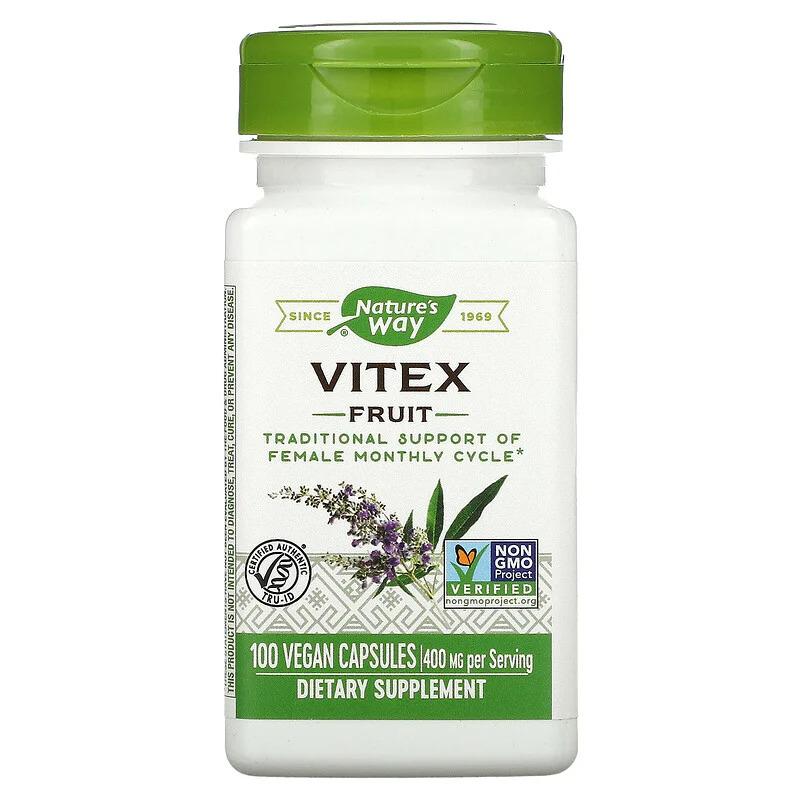 Витекс плоды Nature's Way Vitex Fruit авраамово дерево 400 мг 100 капсул (917970534)