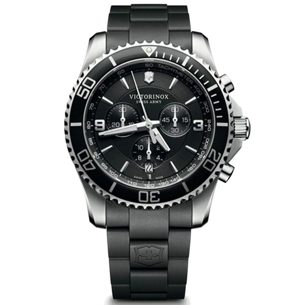 Наручний годинник чоловічий Victorinox Swiss Army Maverick Chrono кварцевий Silver (V241696)
