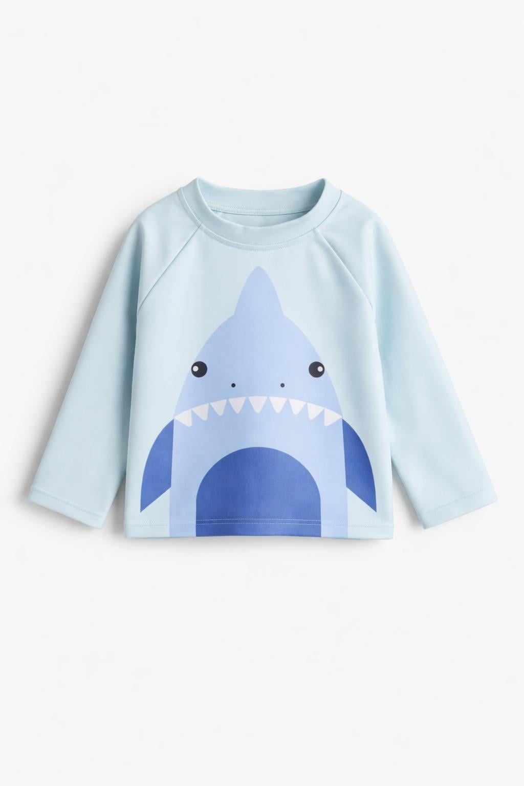 Купальный топ H&M 1165213 86-92 см Голубой акула