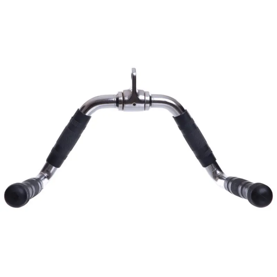 Ручка для тяги York Fitness многофункциональная с резиновыми рукоятками Хром (3759) - фото 2 Ручка для тяги York Fitness многофункциональная с резиновыми рукоятками Хром (3759) - фото 2