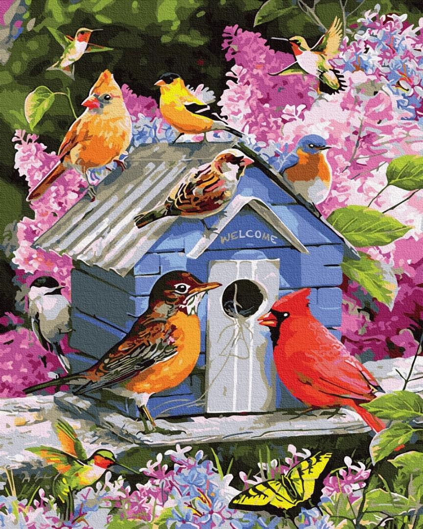 Картина по номерам Brushme GX34072 Кормушка для птиц 40x50 см (1354545846)