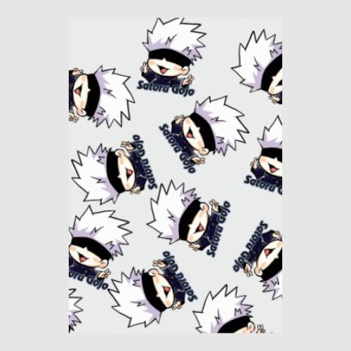 Стикер Cute Satoru Gojo pattern 6,8x10 см Черный (23366538)