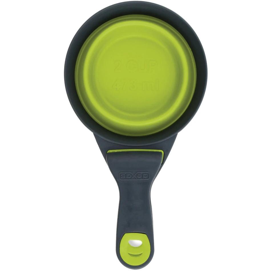 Мерный стакан для корма Dexas Collapsible KlipScoop с клипсой 480 мл Зеленый (dx30736)