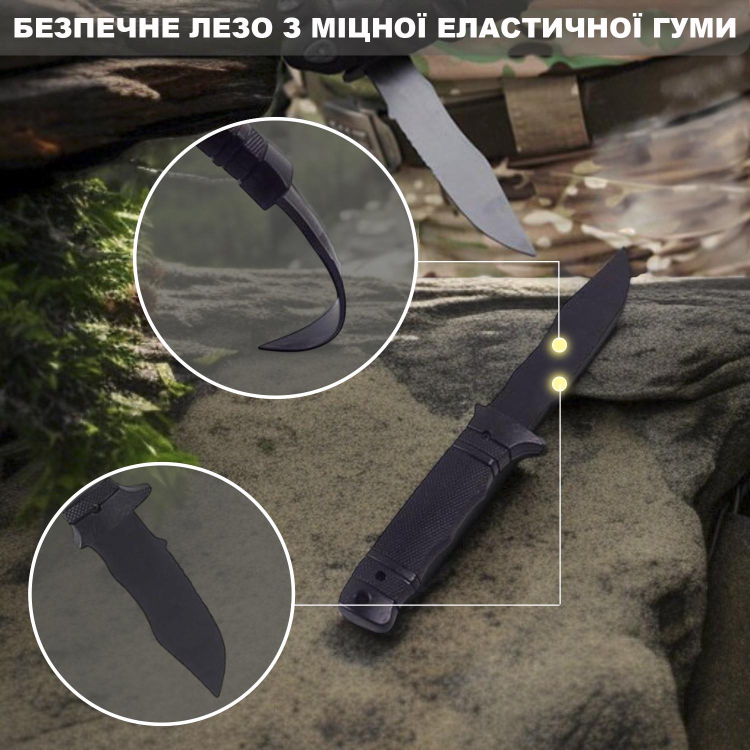 Ніж тренувальний Univerza кишеньковий з піхвами Зелений - фото 6