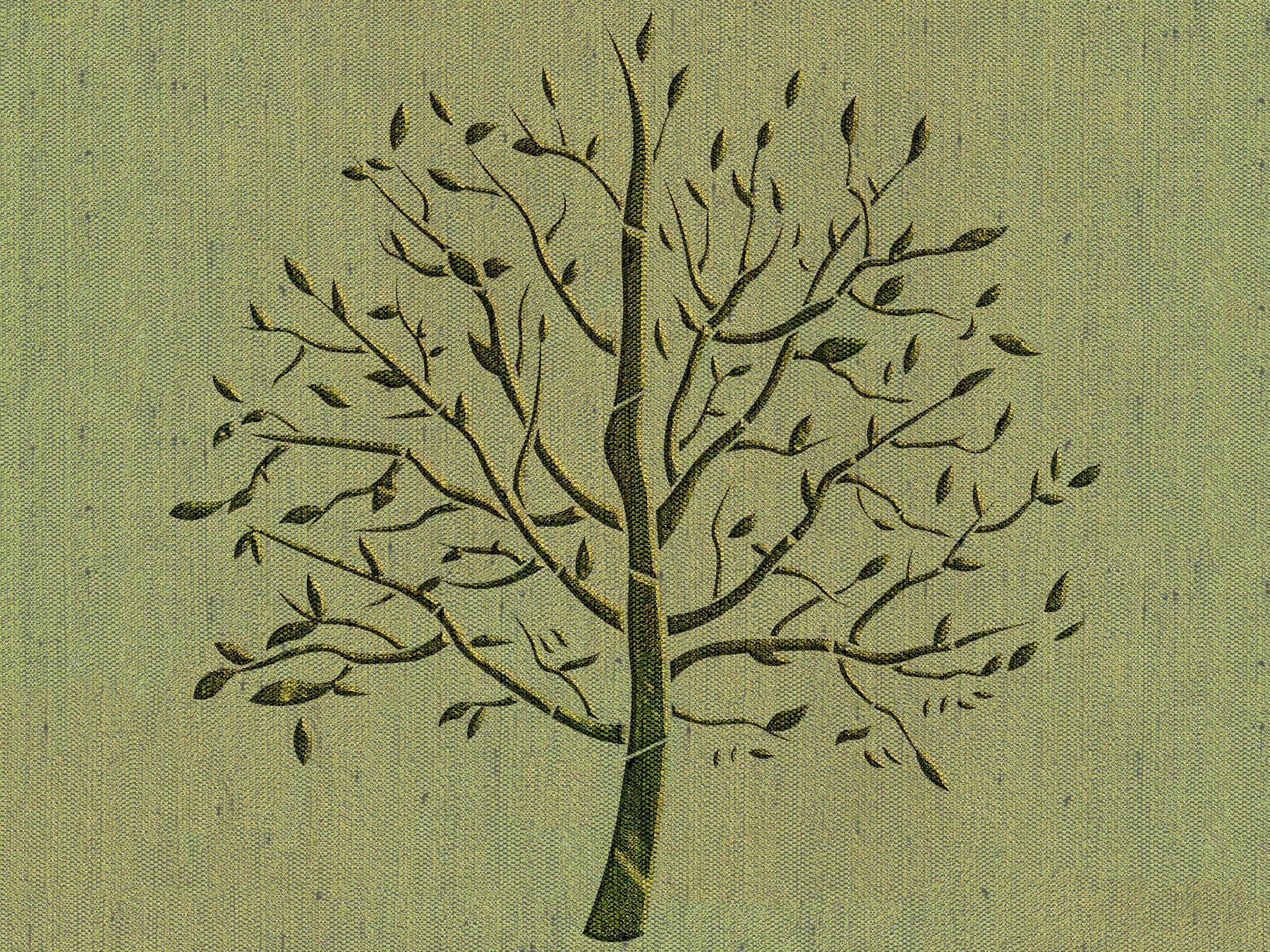 Трафарет для стен DFA Живое дерево для интерьера под штукатурку и краску 98x98 см толщина 0,3-1 мм (P00171-4)