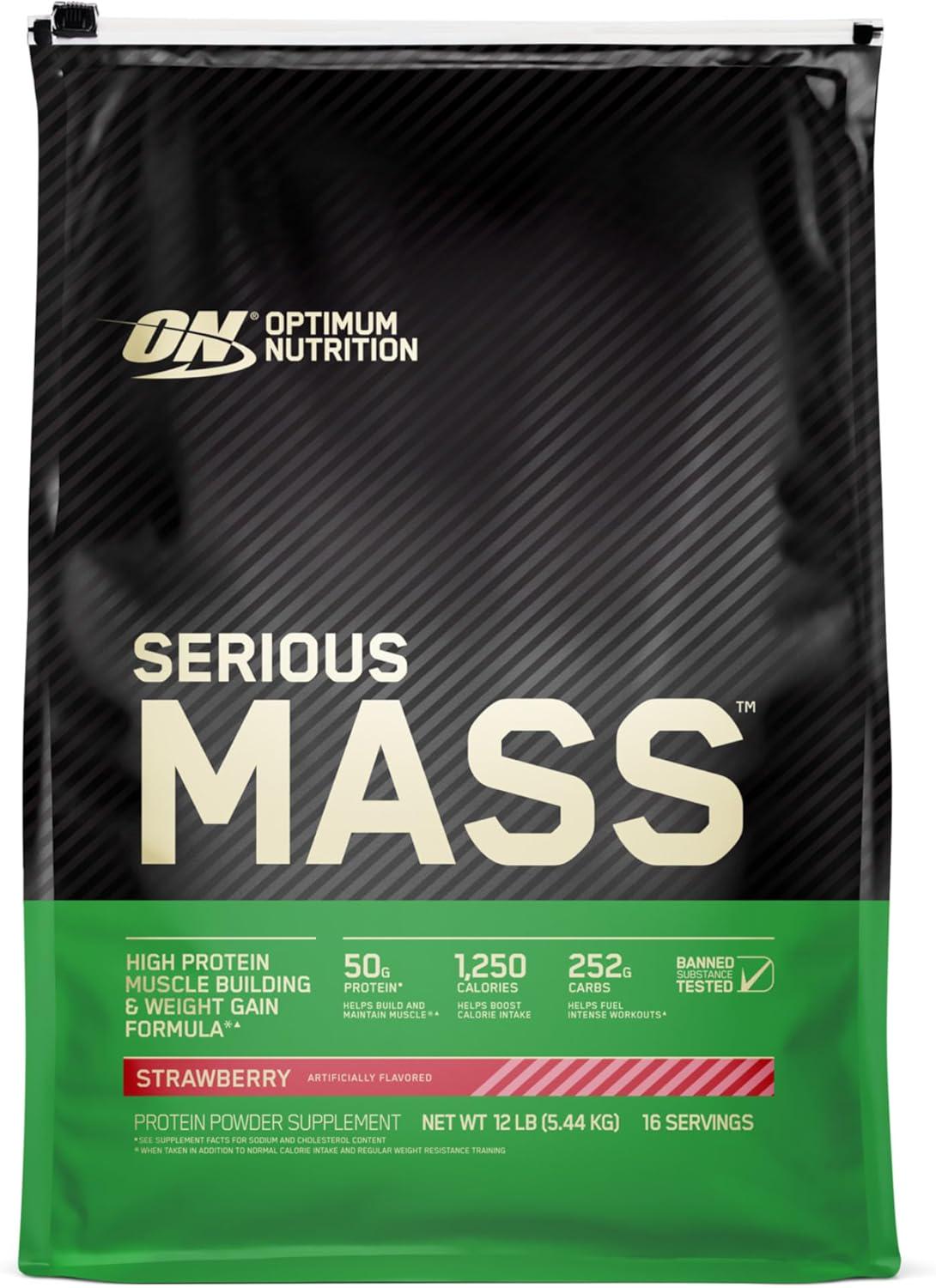 Гейнер Optimum Nutrition Serious Mass Strawberry 5,4 кг