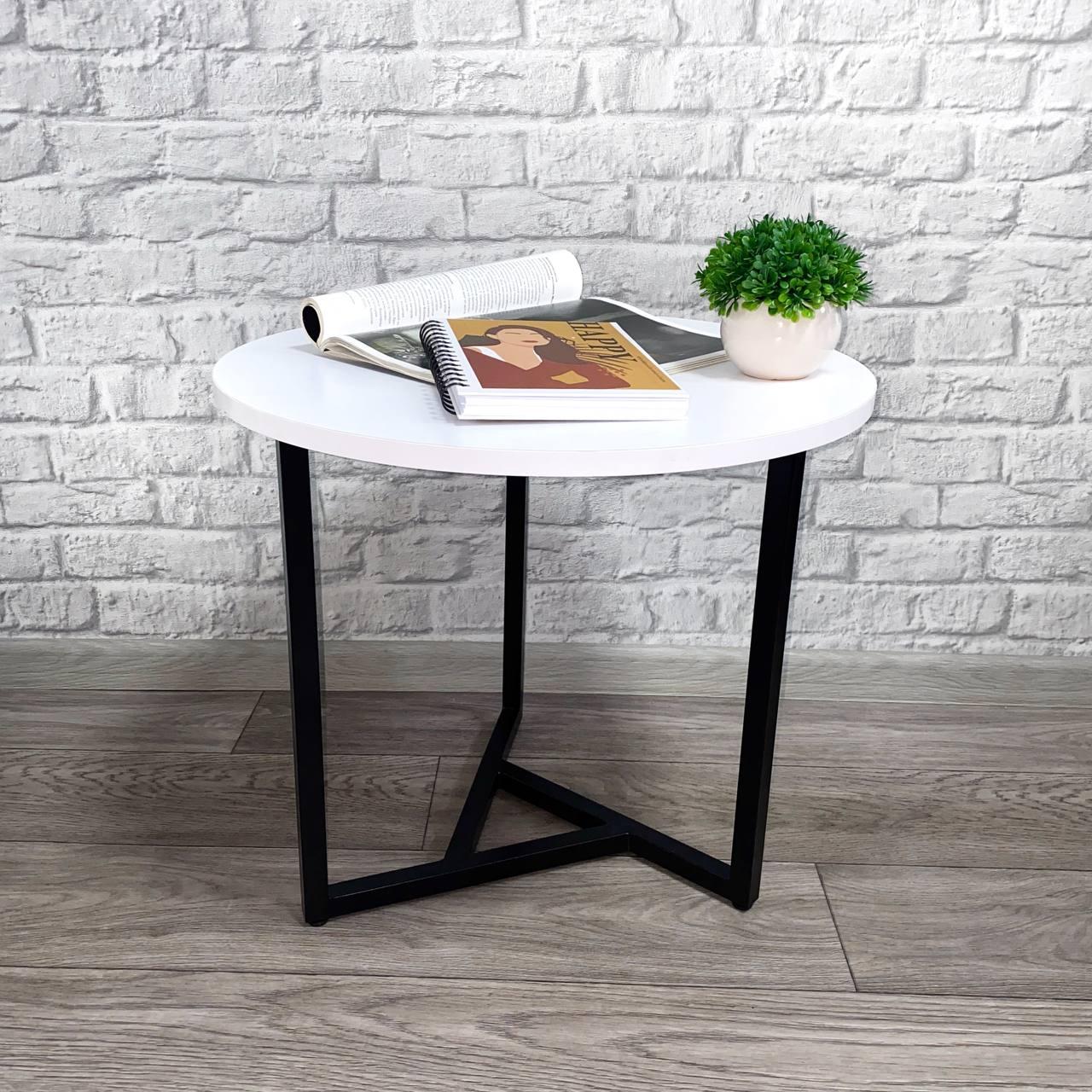 Столик журнальный Krei Трейд столешница Черный/Белый (ГЖС2006.45.2.1)