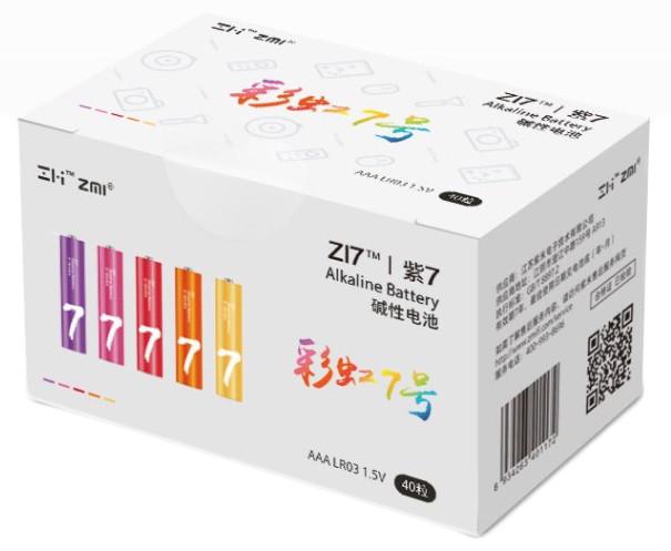 Батарейки ZMI Rainbow Zi7 AAA LR03 AA740 40 шт.