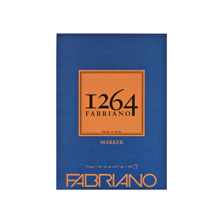 Альбом для маркера Fabriano 1264 склейка 70 г/кв. м 100 л. А4 Белый (19100640)