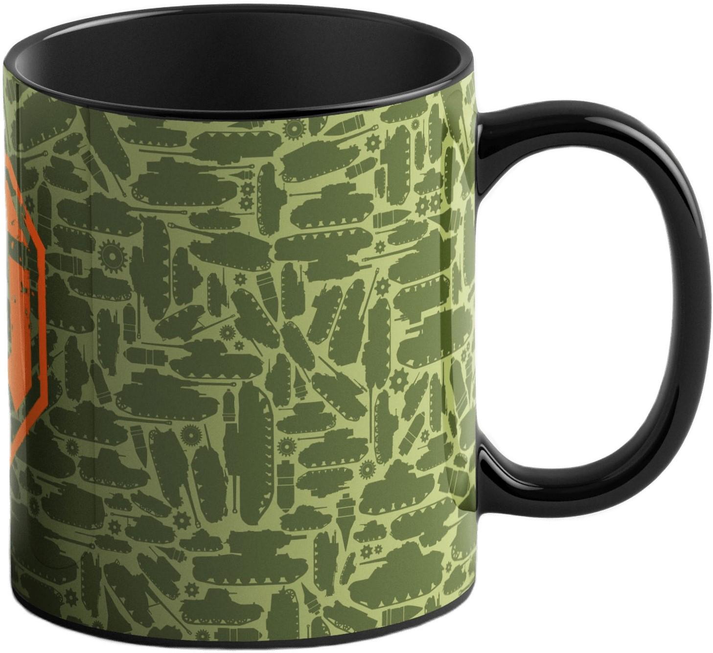 Чашка керамическая Good Loot WoT Pattern Heat с принтом 520 мл Зеленый (601355) - фото 3