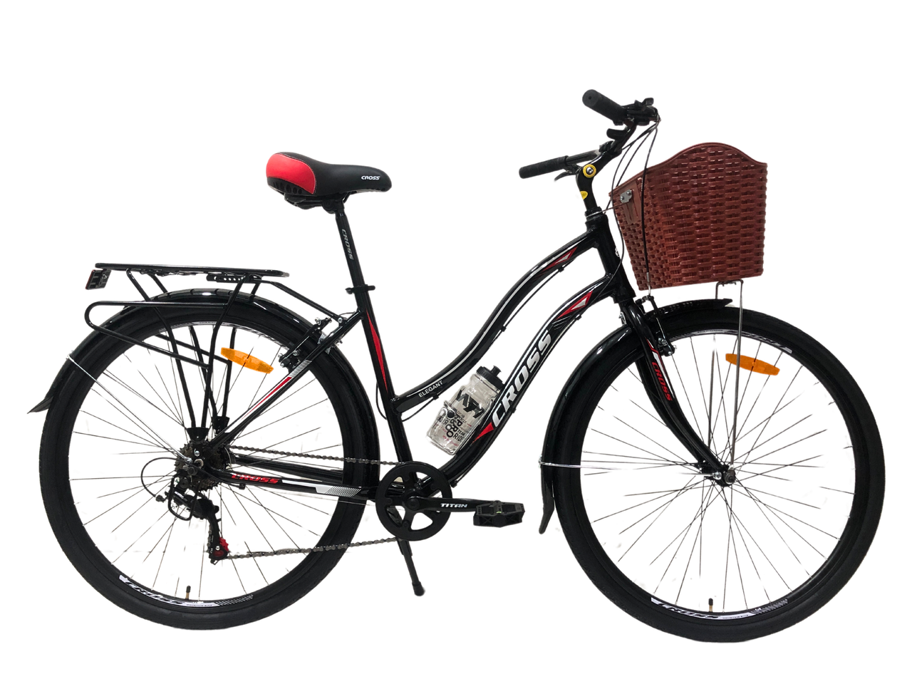 Велосипед Cross Elegant 28" 18" Черный/Красный (2537131602)