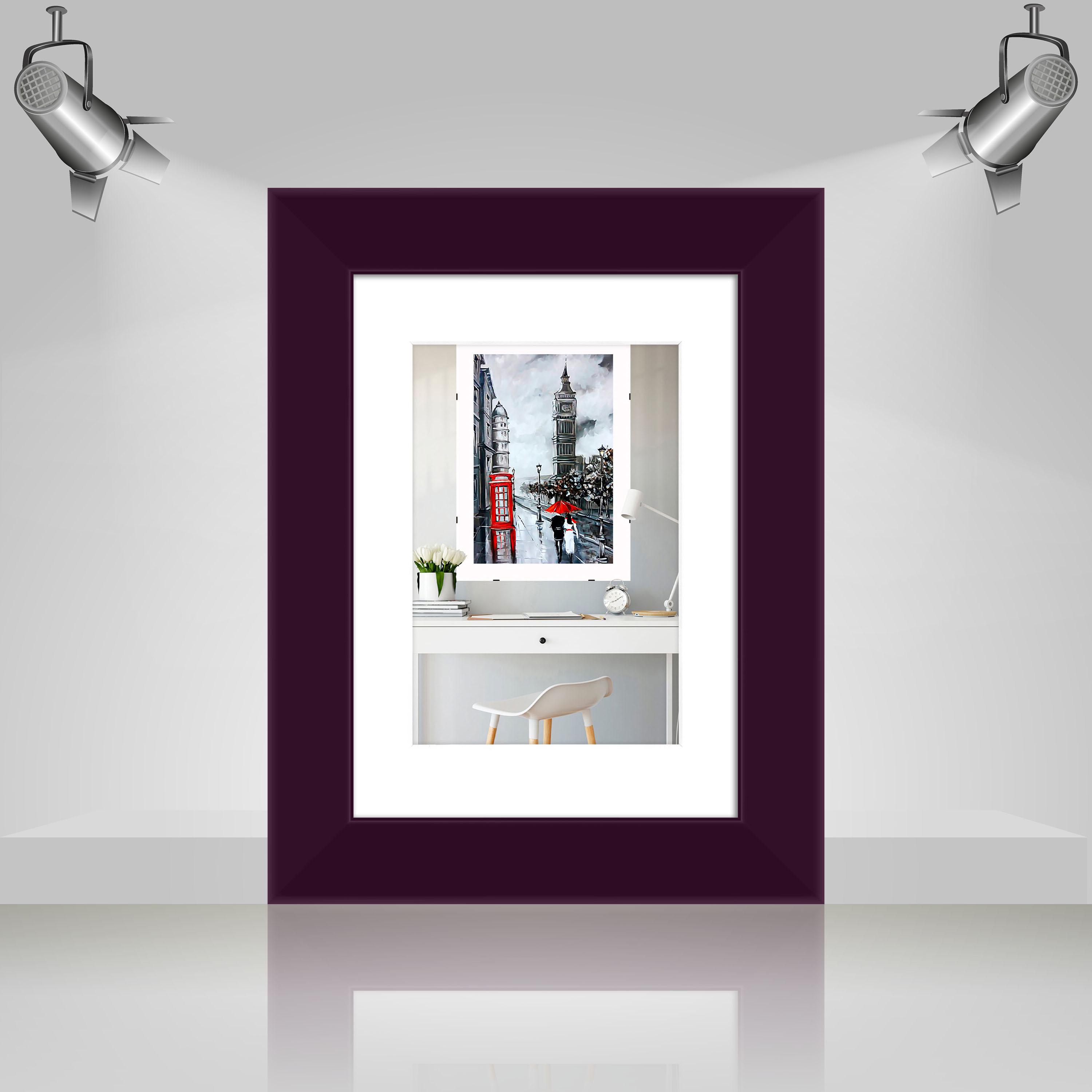 Рамка для фото деревянная EmojiFrame 15х21 см А5 под фото 10х15 см AH3322-02 глянцевое стекло 1-1,5 мм паспарту Фиолетовый - фото 3 Рамка для фото деревянная EmojiFrame 15х21 см А5 под фото 10х15 см AH3322-02 глянцевое стекло 1-1,5 мм паспарту Фиолетовый - фото 3
