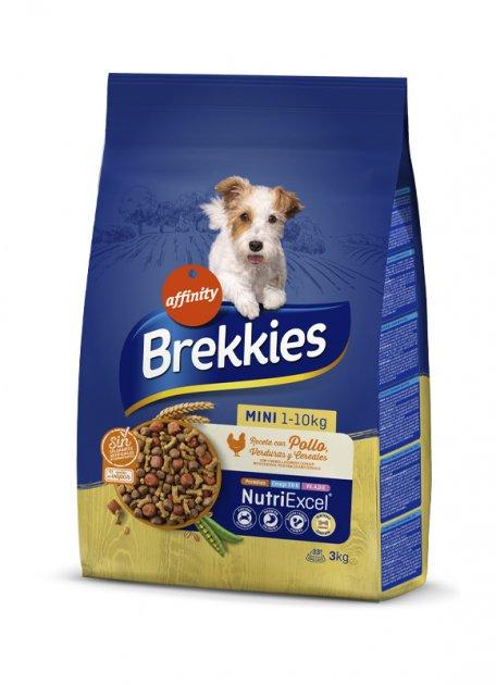 Корм сухий для дорослих собак малих порід Brekkies Dog Mini з куркою й овочами 3 кг (927401/8410650214160)