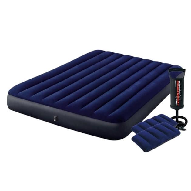 Матрас надувной велюр Intex 68765 с подушками и насосом клапан 152х203х25 см (26920448) - фото 3 Матрас надувной велюр Intex 68765 с подушками и насосом клапан 152х203х25 см (26920448) - фото 3