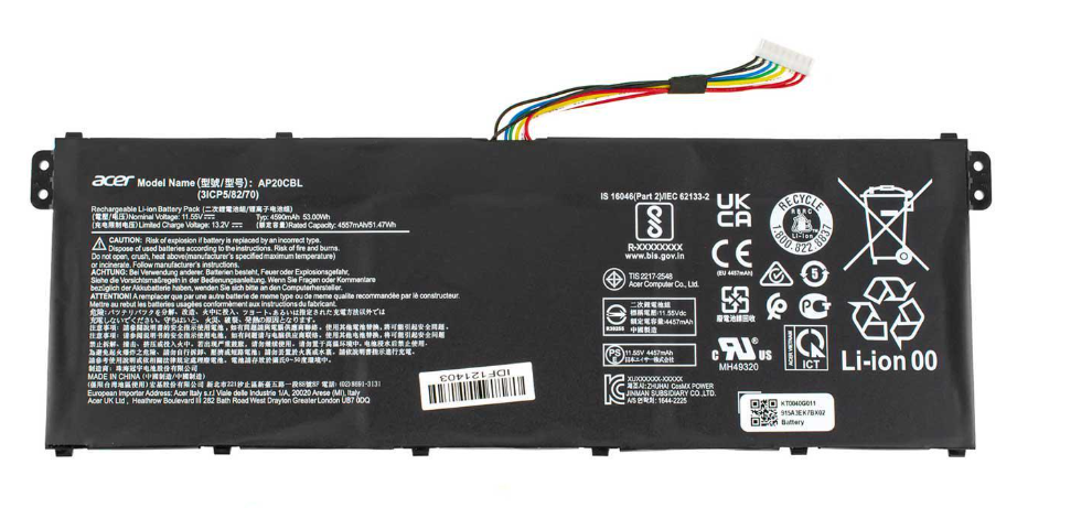 Аксессуары для ноутбука Acer A315-58G 4590 mAh 1155V 53 Wh