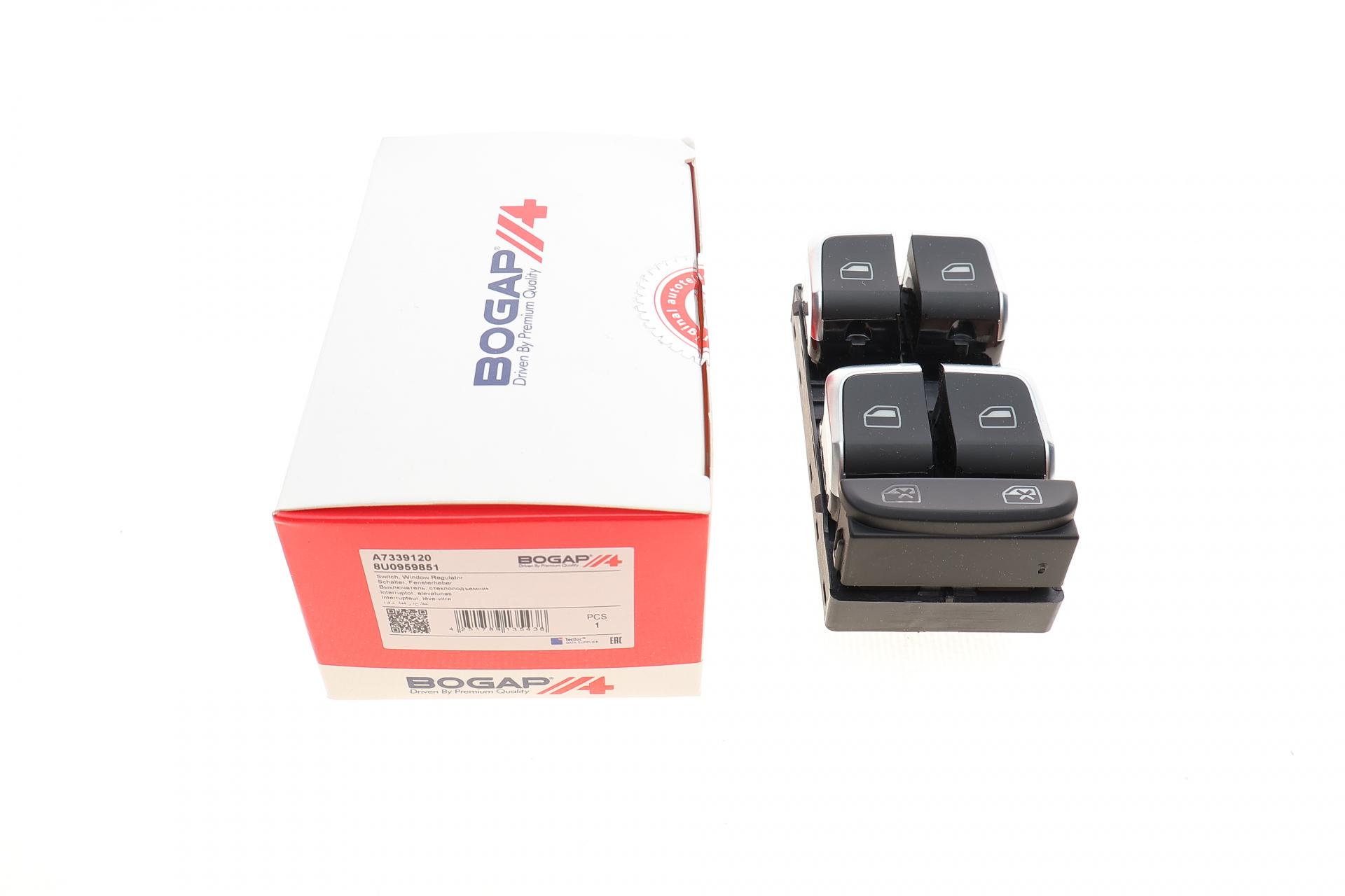 Кнопка стеклоподъемника BOGAP Audi A1/Q3 10- блок (A7339120)