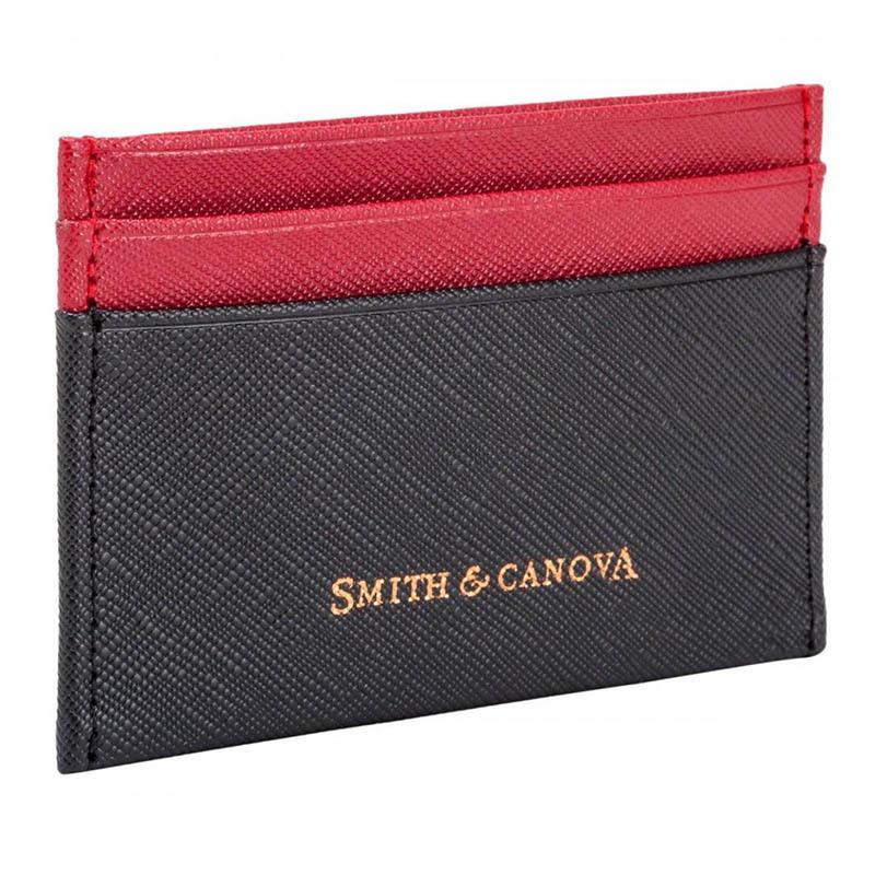 Картхолдер Smith & Canova 26827 Devere Black/Red (26827 BLK-RED) - фото 3