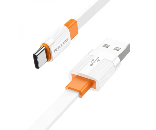 Кабель дата USB Borofone BX89 Union Type-C 3A 1 м White/Orange