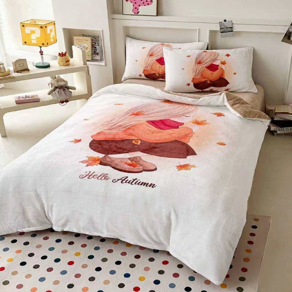 Комплект дитячої постільної білизни велюр полуторний 50x70 см Білий