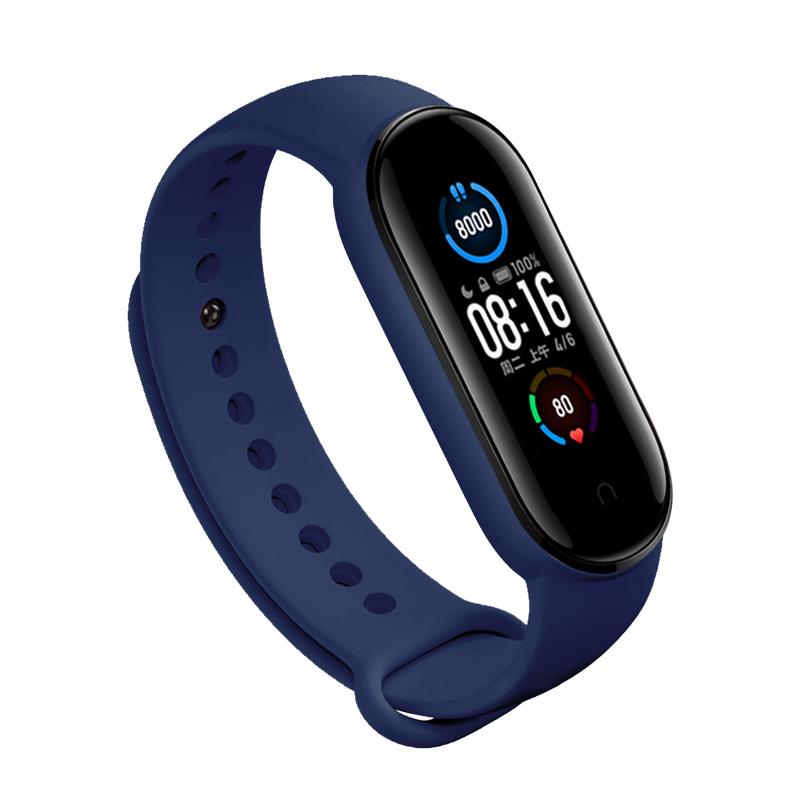 Силіконовий ремінець BeCover для Xiaomi Mi Smart Band 5/Mi Smart Band 6 Deep Blue (705065)
