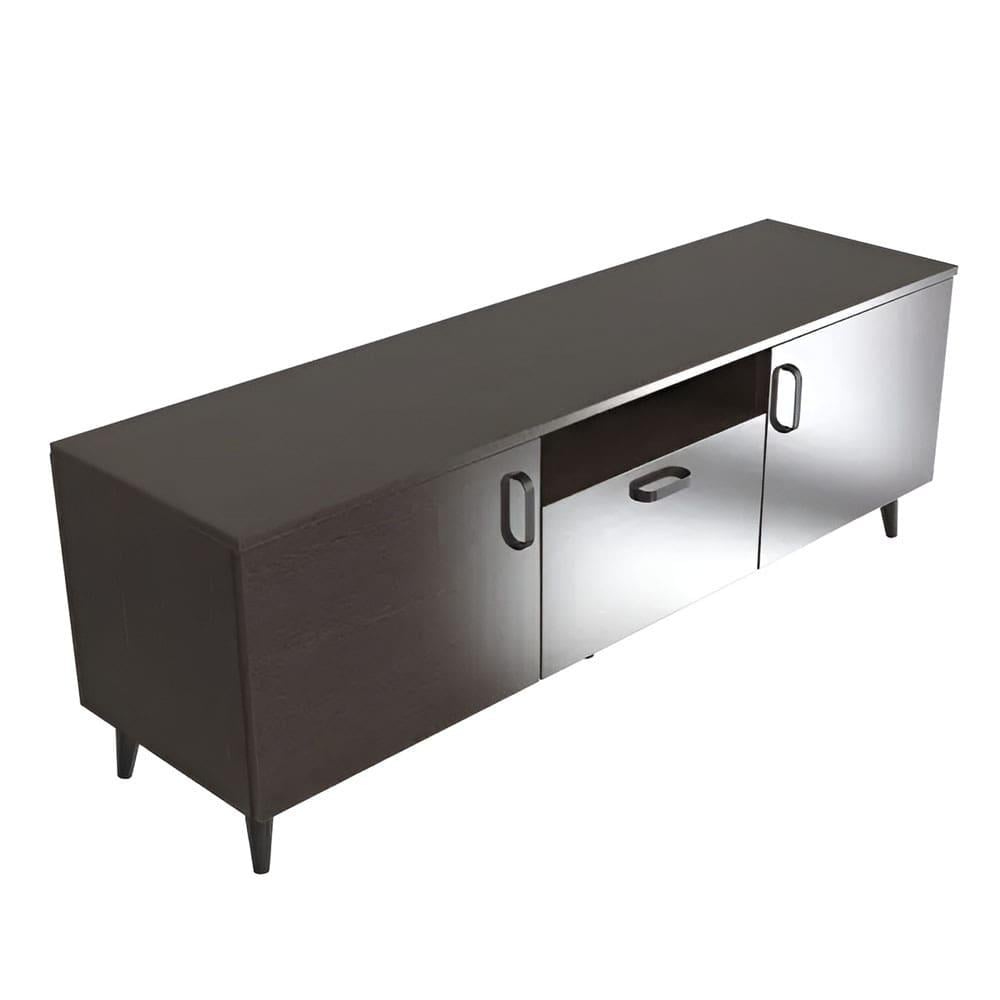 Лестер на конусных ножках Ferrum-decor металл/ДСП 16 мм 48x139x38 см Черный/ Венге Магия (FRD-106803)