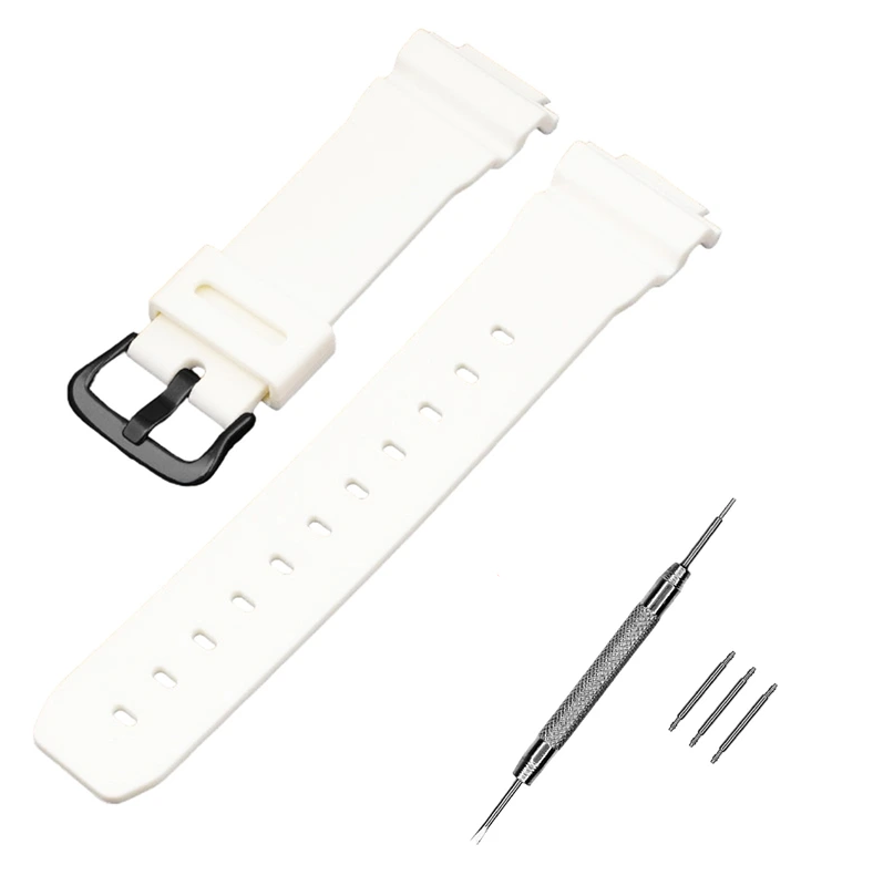 Ремінець для Casio G-Shock DW-6900 White BK (3777)