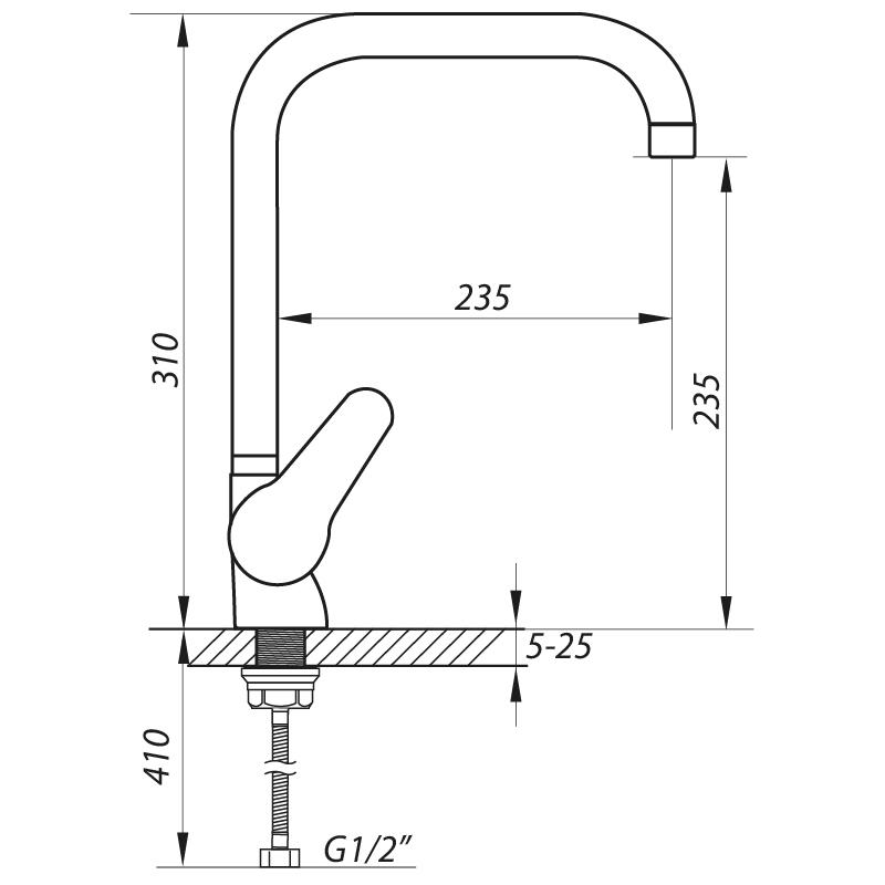 Смеситель для мойки Zerix SOP7 146-B ZX2653 - фото 2