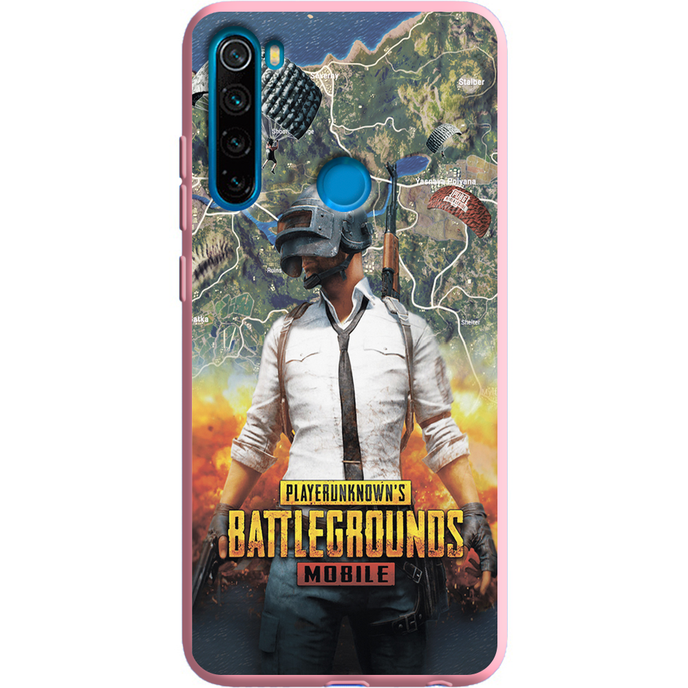 Чехол Boxface Xiaomi Redmi Note 8 PUBG Mobile Розовый силикон (38214-up2309-38684)