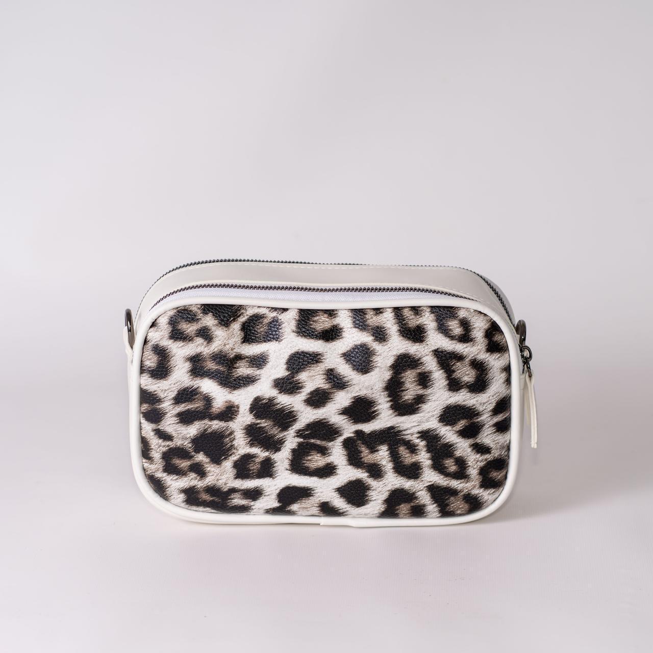 Сумка женская кросс-боди леопардовый XENIA № 43-24 из эко-кожи Белый - фото 1