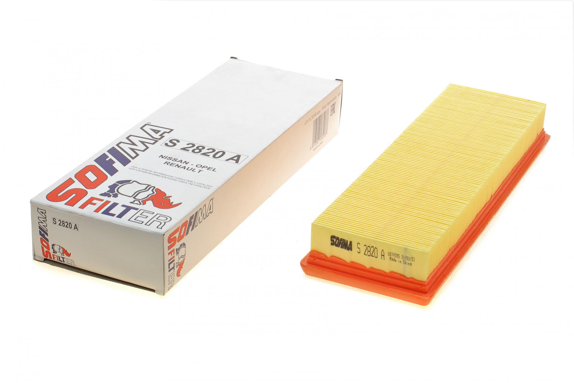 Фільтр повітряний SOFIMA для Renault Master/Kangoo/Trafic/Opel Vivaro/Nissan Primastar 1,9dCi 01- (S 2820 A)